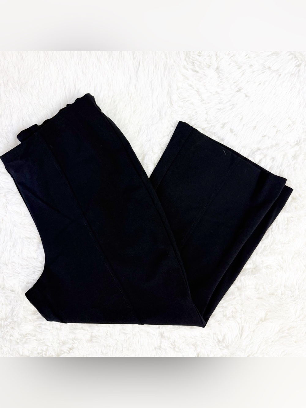 Chico’s 4 Pull-On Pants Size US 20 Black Stretch Straight Leg Ankle